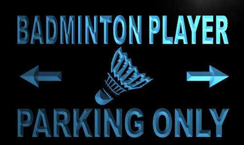 Badminton Player Parking Only Neon Light Sign